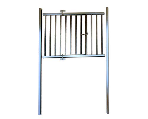 Galvanized Horse Stall Door w/ Hinged Section